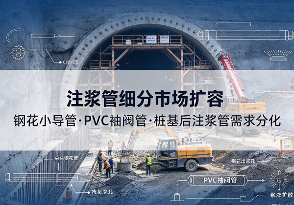 个旧注浆管细分市场扩容，隧道钢花小导管、PVC 袖阀管、桩基后注浆管需求分化